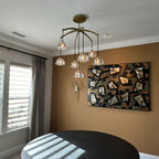 36 Inch Dome Crystal Pendant Chandelier - Hemisphere