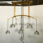 54 Inch Dome Crystal Linear Chandelier - Hemisphere