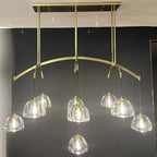 54 Inch Dome Crystal Linear Chandelier - Hemisphere