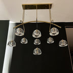 54 Inch Dome Crystal Linear Chandelier - Hemisphere