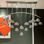 84 Inch Dome Crystal Linear Chandelier - Hemisphere