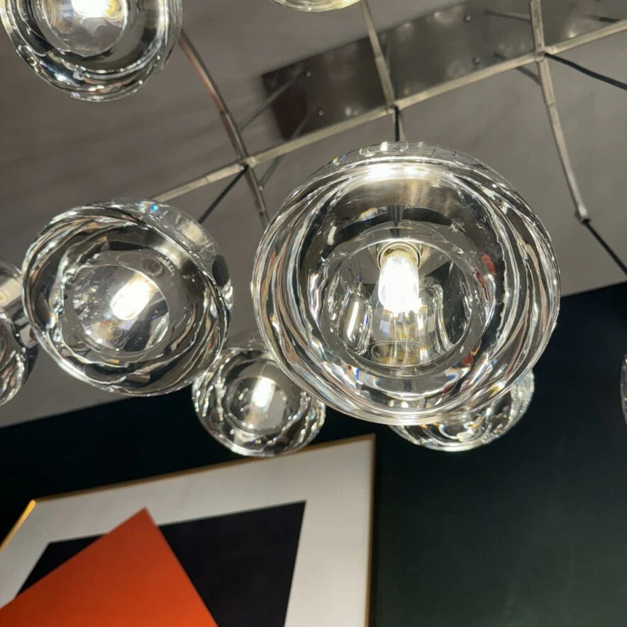 84 Inch Dome Crystal Linear Chandelier - Hemisphere