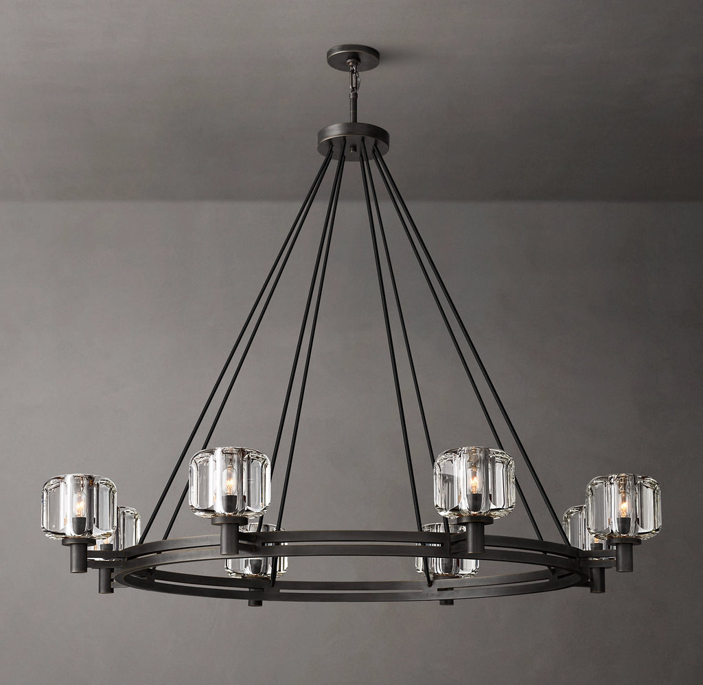 48 Inch Crystal Round Candle Chandelier - Demaret