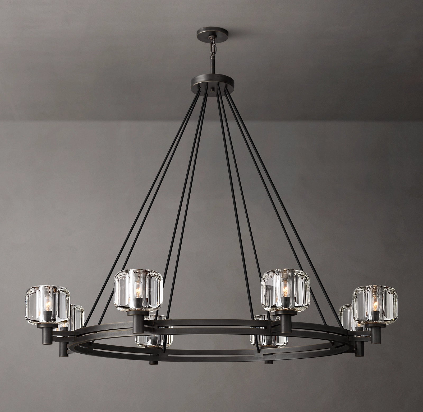 48 Inch Crystal Round Candle Chandelier - Demaret