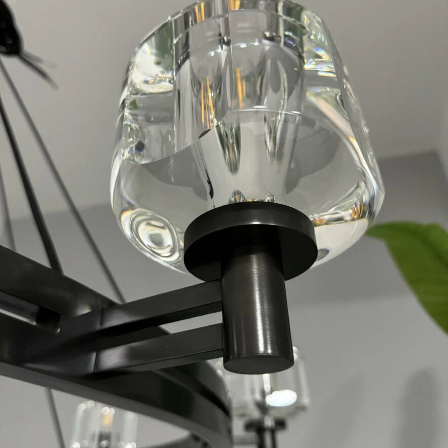 48 Inch Crystal Wagon Wheel Chandelier - Demaret
