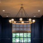 60 Inch Crystal Wagon Wheel Chandelier - Demaret