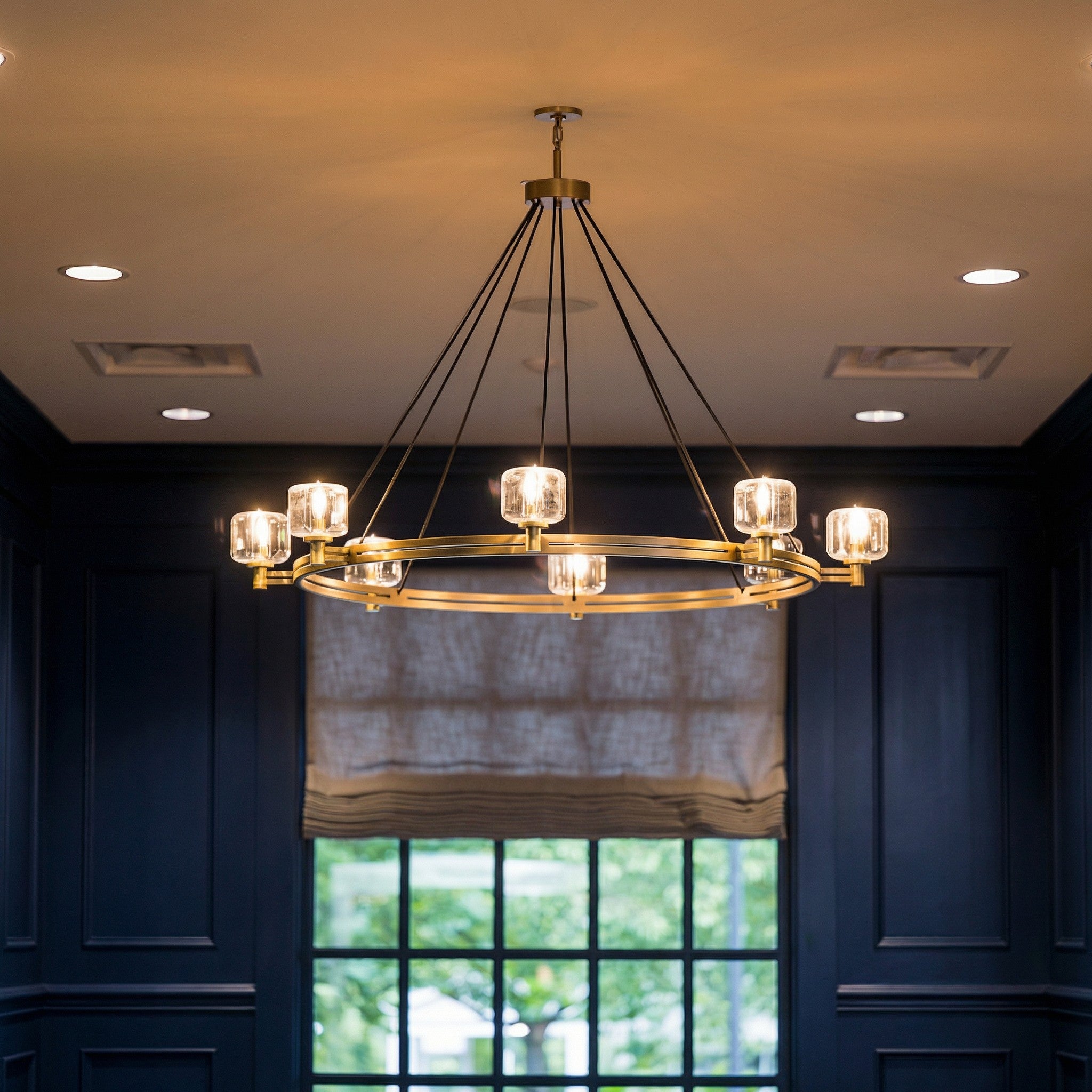 60 Inch Crystal Wagon Wheel Chandelier - Demaret