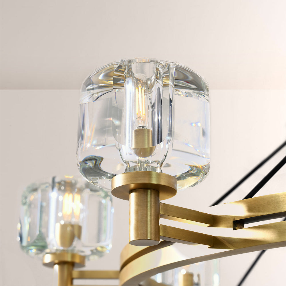 48 Inch Crystal Round Candle Chandelier - Demaret
