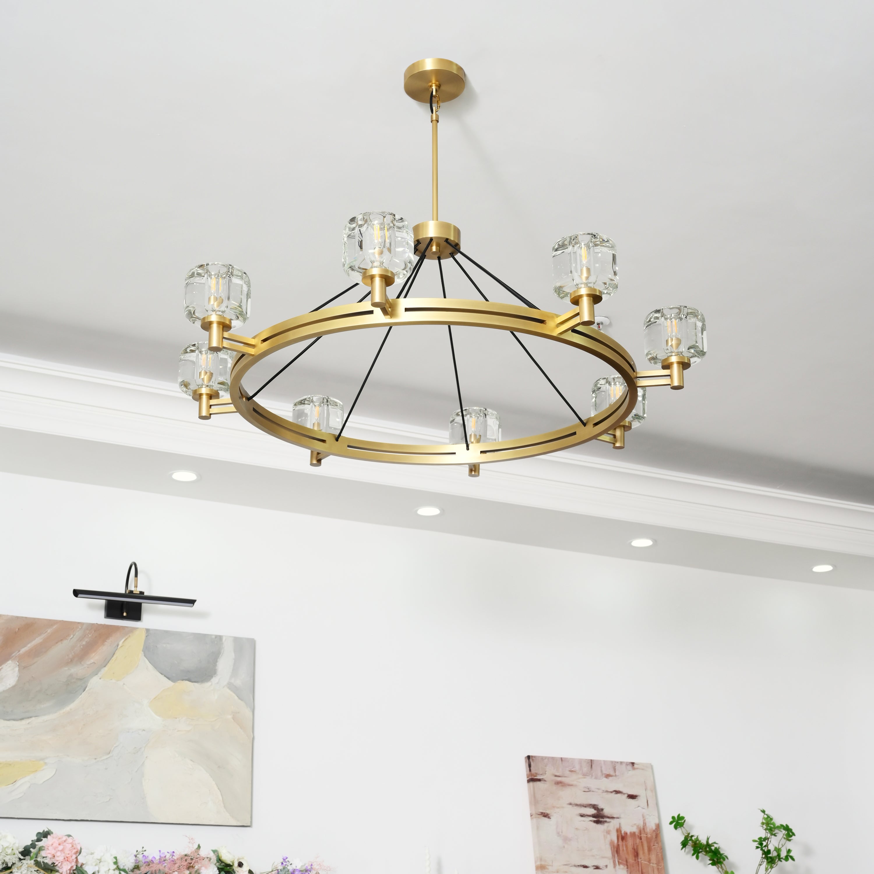 48 Inch Crystal Round Candle Chandelier - Demaret