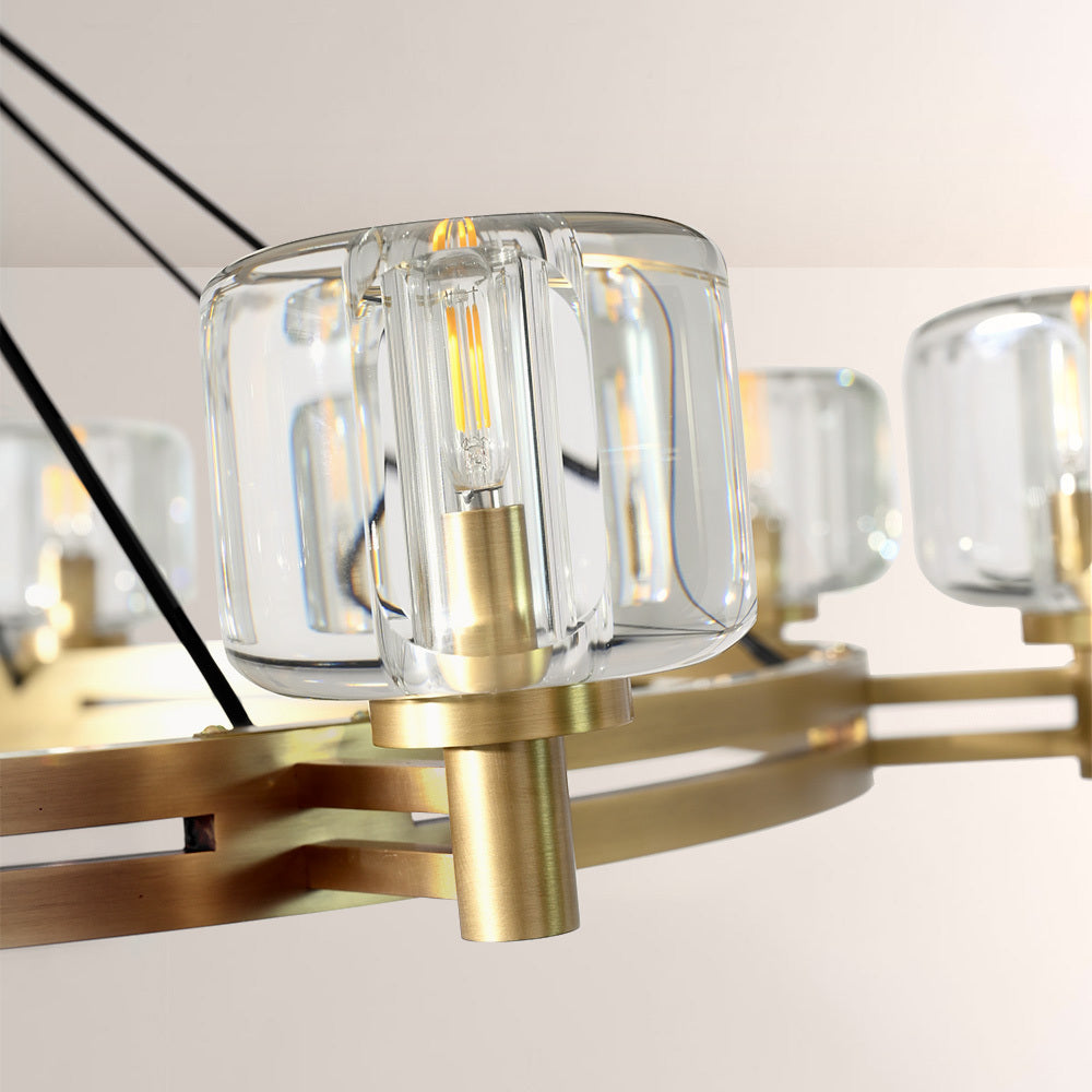 48 Inch Crystal Round Candle Chandelier - Demaret