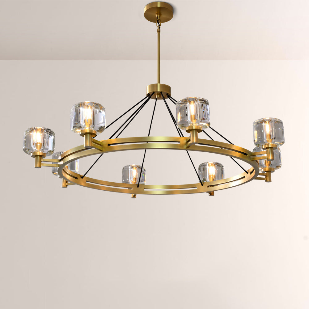 48 Inch Crystal Round Candle Chandelier - Demaret
