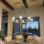 48 Inch Crystal Round Candle Chandelier - Demaret