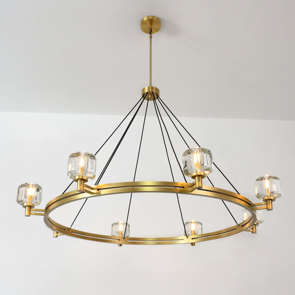 60 Inch Crystal Round Candle Chandelier - Demaret