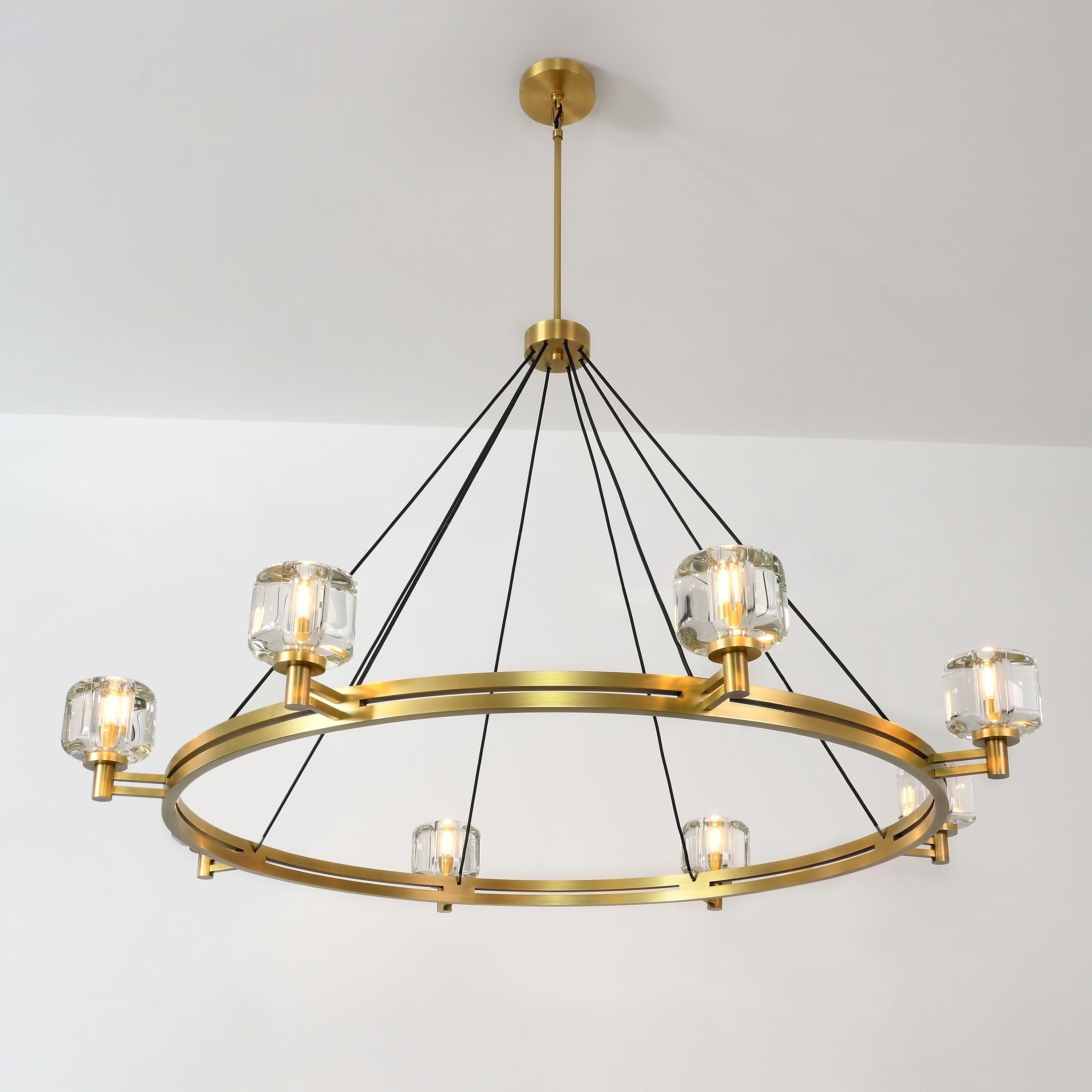 60 Inch Crystal Round Candle Chandelier - Demaret