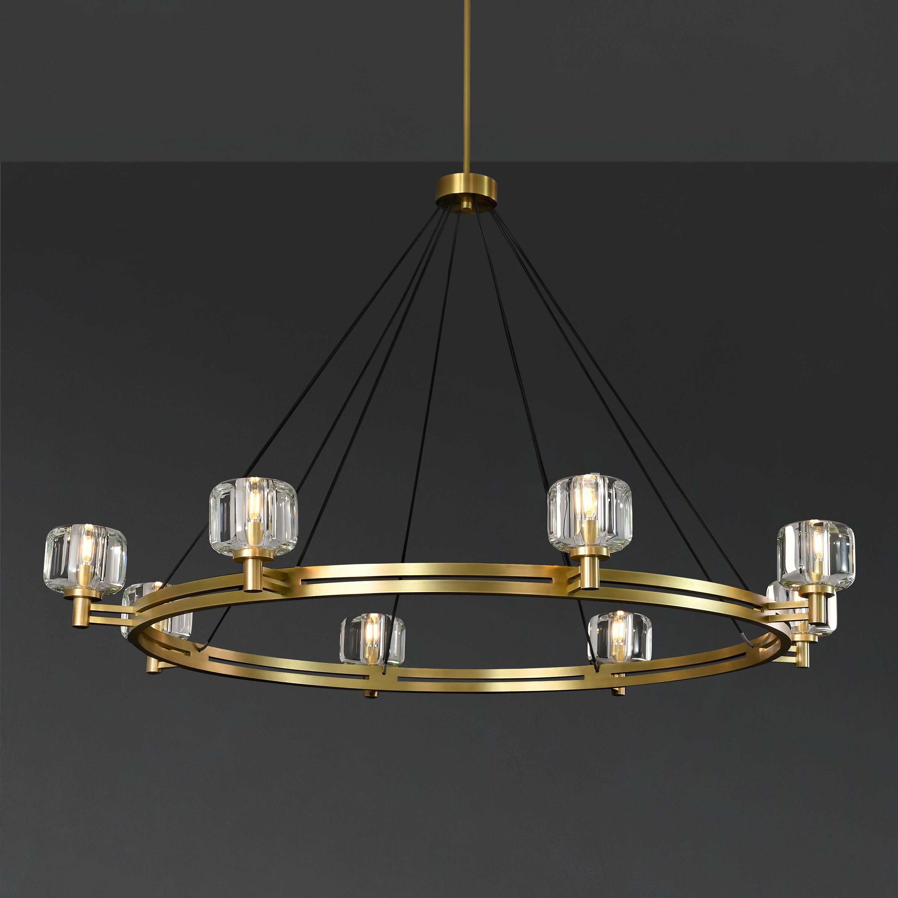 60 Inch Crystal Round Candle Chandelier - Demaret