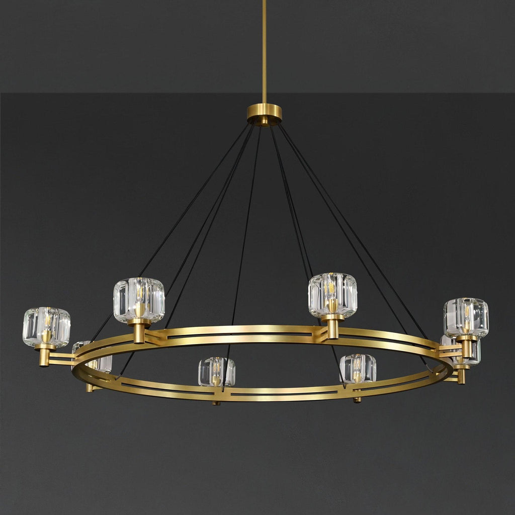 60 Inch Crystal Round Candle Chandelier - Demaret