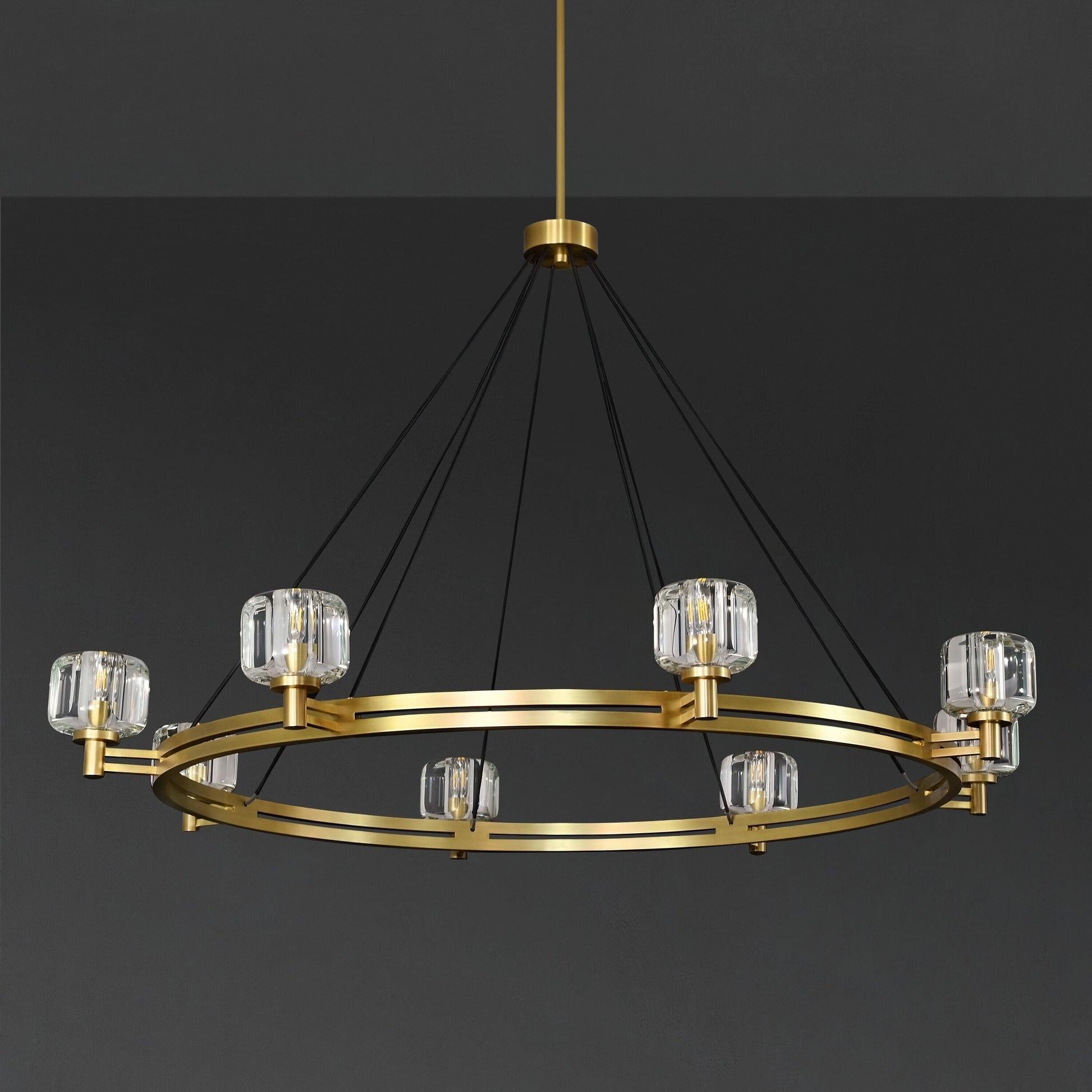 60 Inch Crystal Round Candle Chandelier - Demaret