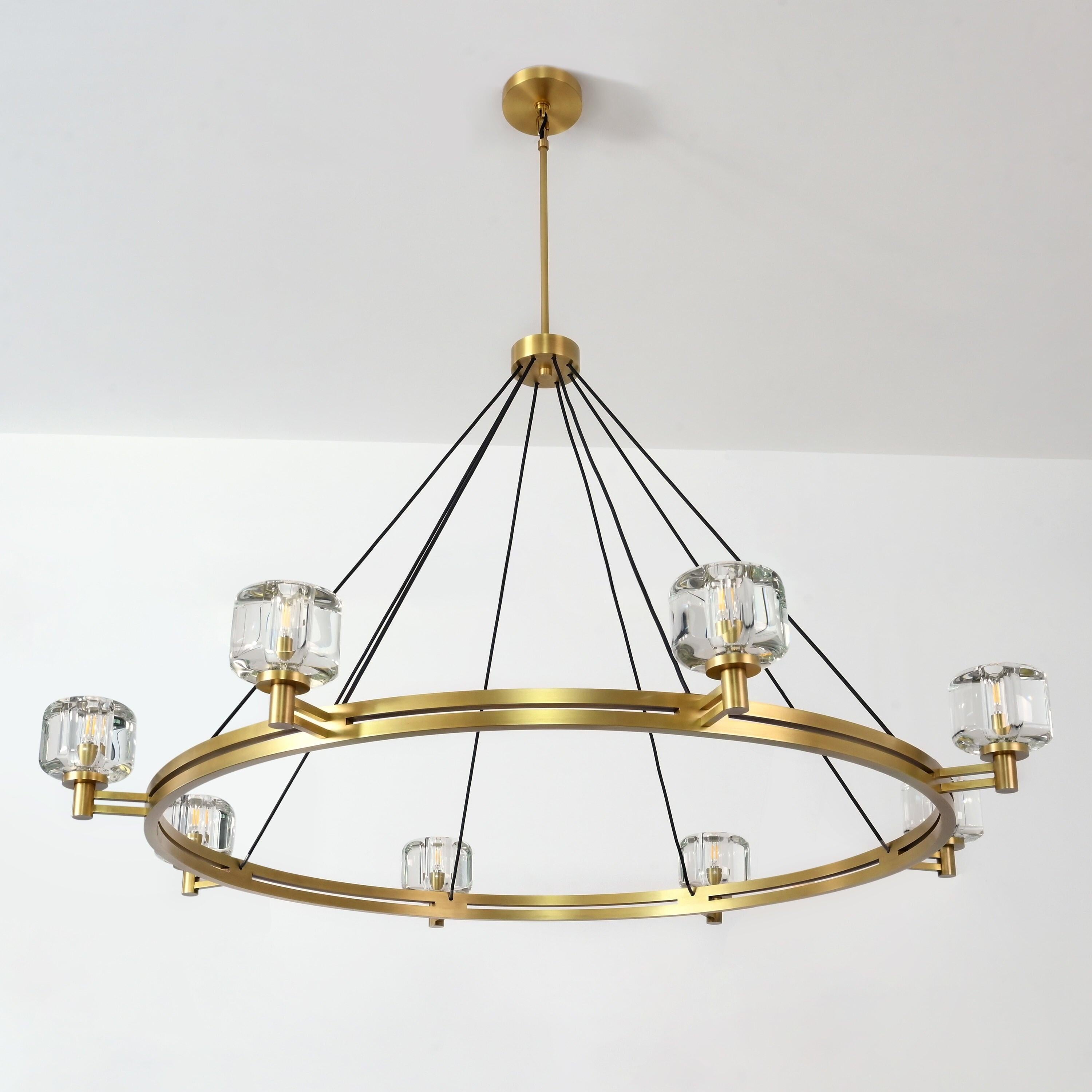 60 Inch Crystal Round Candle Chandelier - Demaret