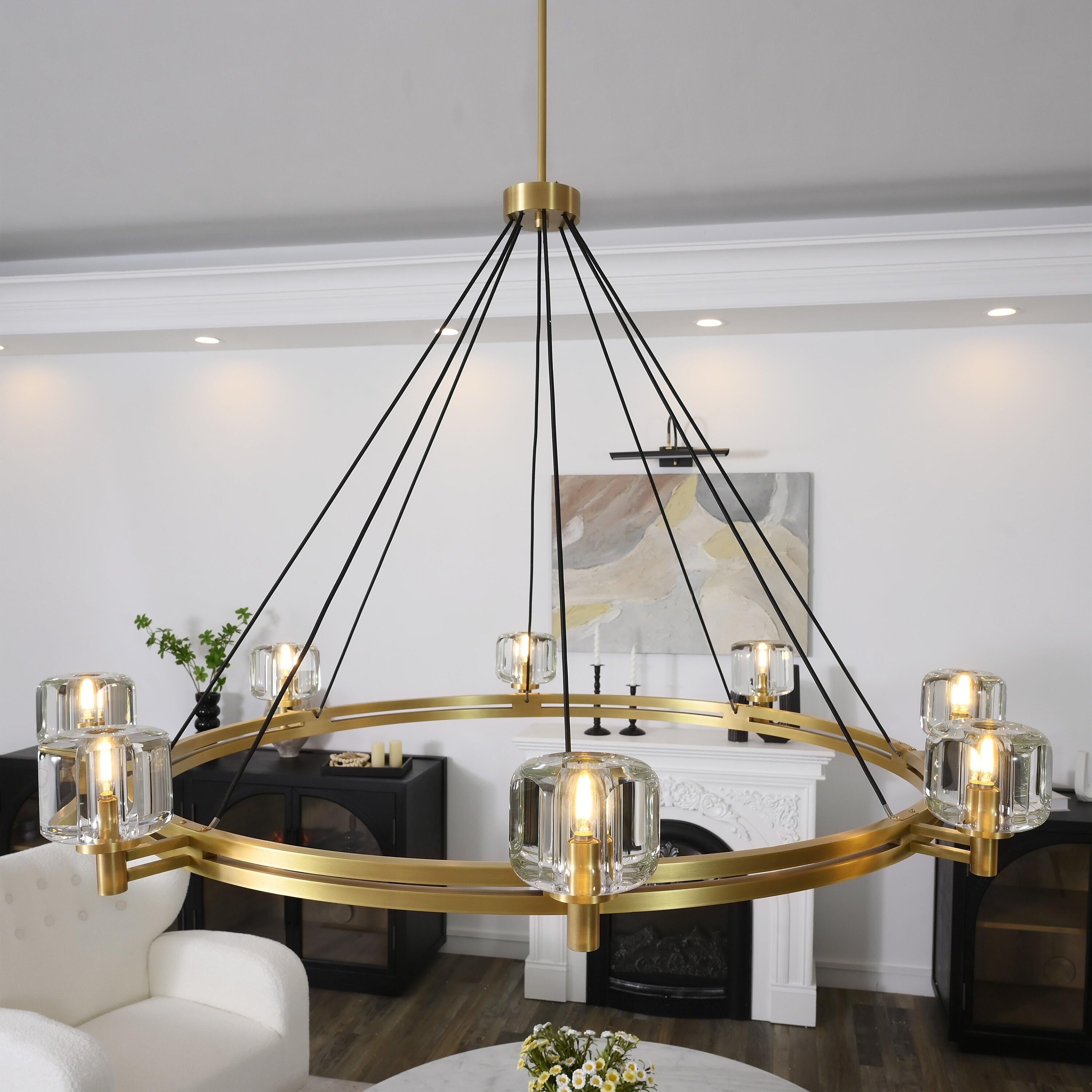 60 Inch Crystal Round Candle Chandelier - Demaret
