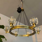 36 Inch Crystal Round Candle Chandelier - Demaret
