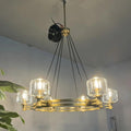 36 Inch Round Candle Crystal Chandelier - Demaret