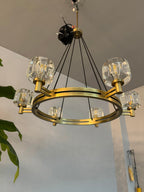 36 Inch Crystal Round Candle Chandelier - Demaret