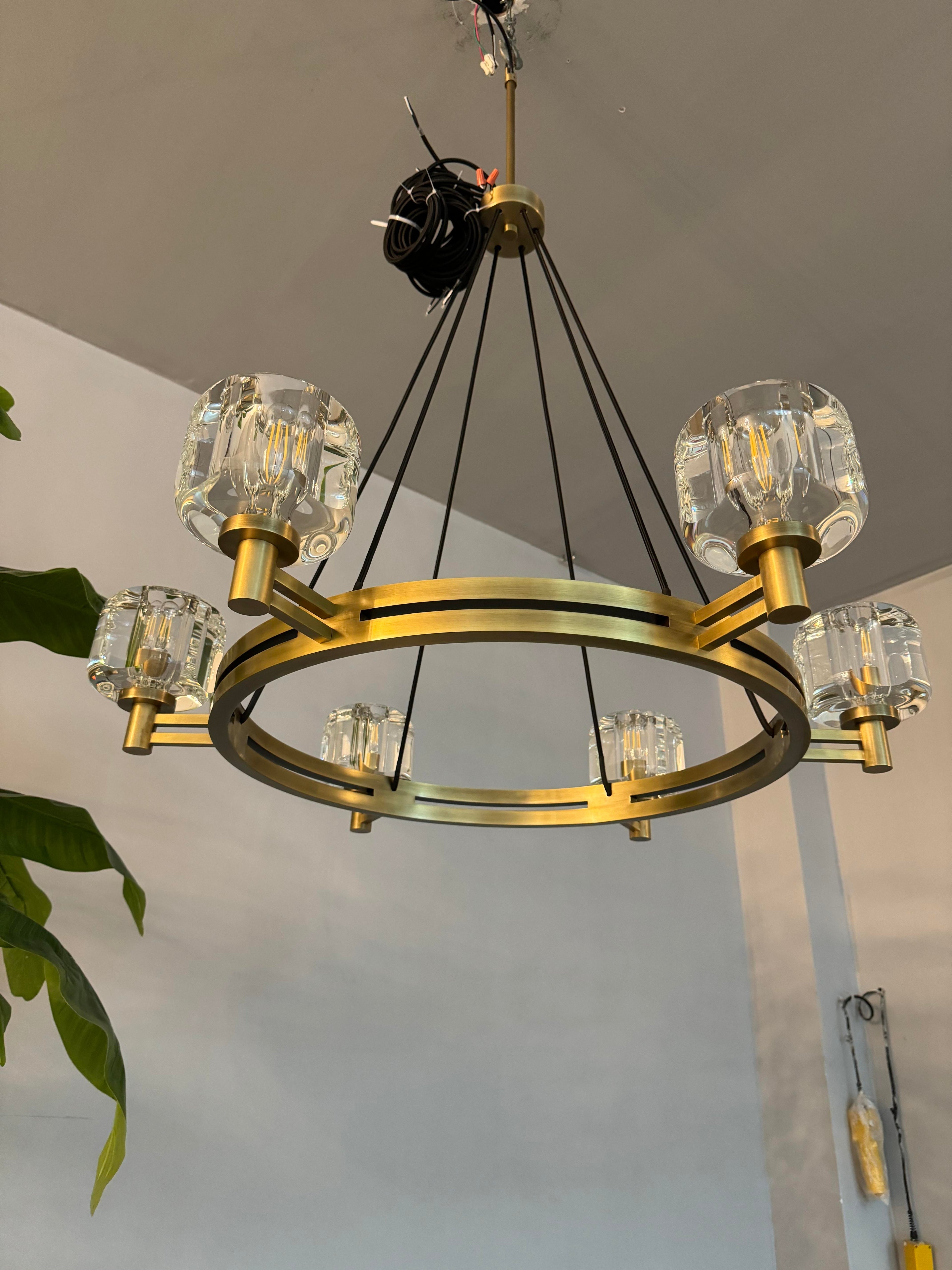 36 Inch Crystal Round Candle Chandelier - Demaret