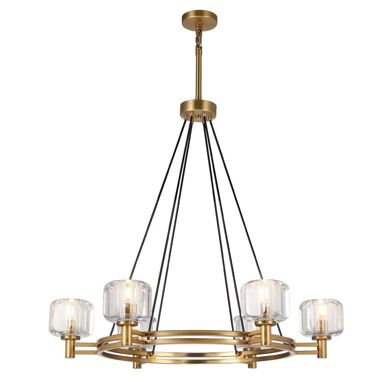 36 Inch Crystal Round Candle Chandelier - Demaret
