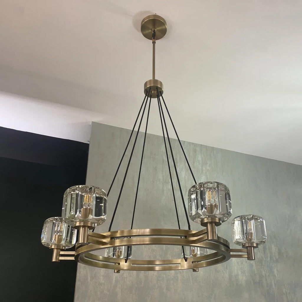 36 Inch Round Candle Crystal Chandelier - Demaret