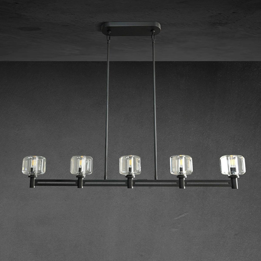 54 Inch Crystal Linear Candle Chandelier - Demaret