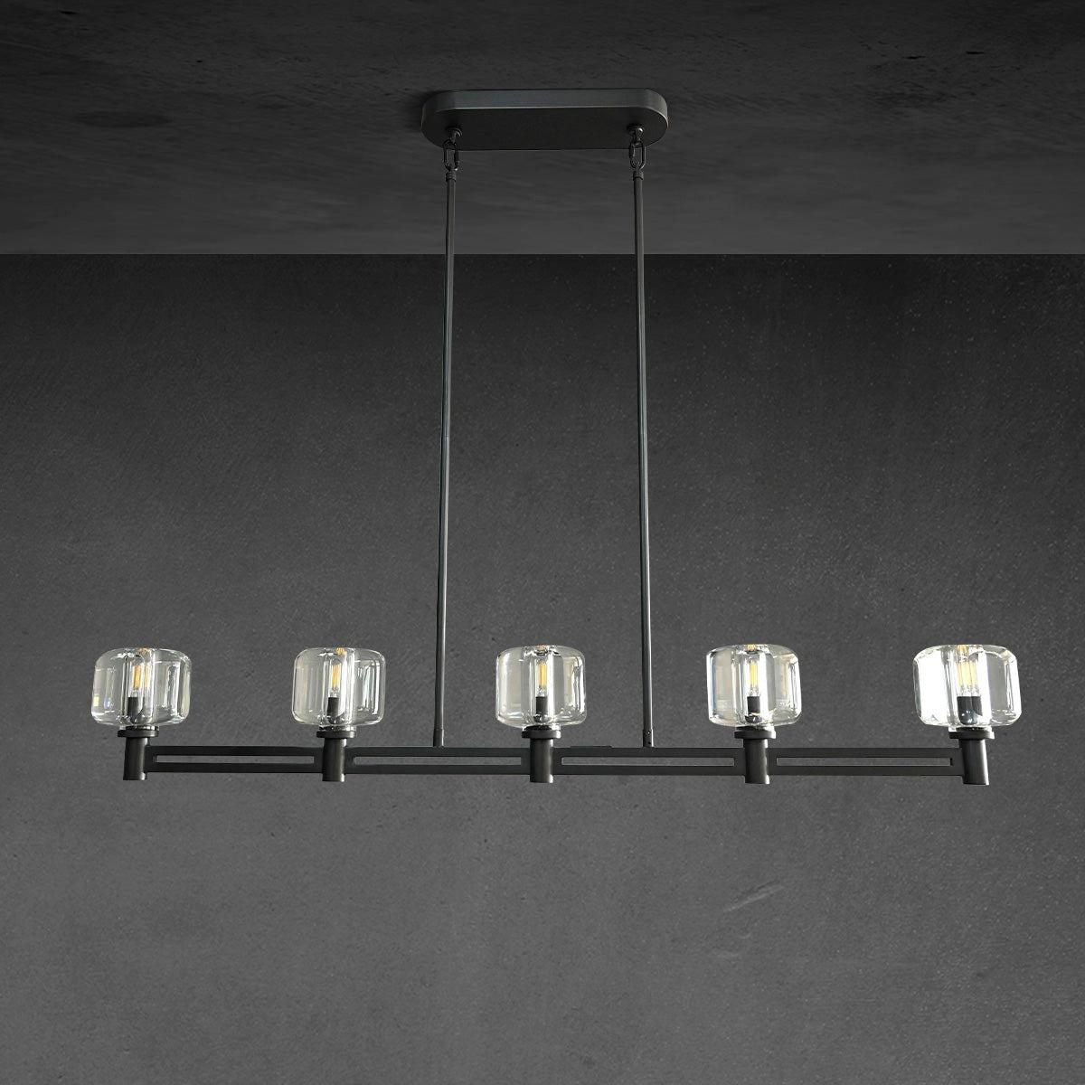 54 Inch Crystal Linear Candle Chandelier - Demaret