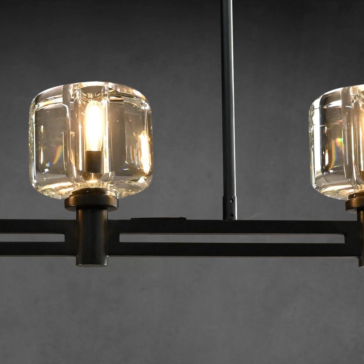 54 Inch Crystal Linear Candle Chandelier - Demaret