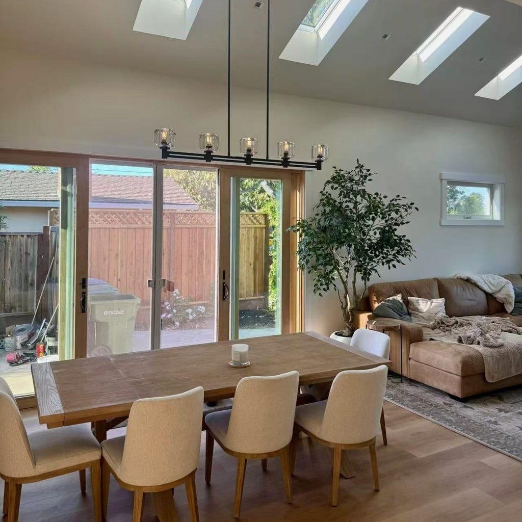 54 Inch Crystal Cube Linear Chandelier - Demaret
