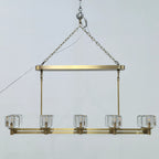 54 Inch Double Linear Candle Crystal Chandelier - Demaret