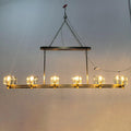 72 Inch Double Linear Candle Crystal Chandelier - Demaret