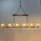 72 Inch Double Linear Candle Crystal Chandelier - Demaret