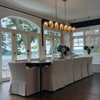 72 Inch Double Linear Candle Crystal Chandelier - Demaret