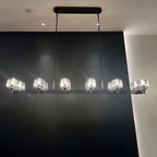 72 Inch Crystal Cube Double Linear Chandelier - Demaret