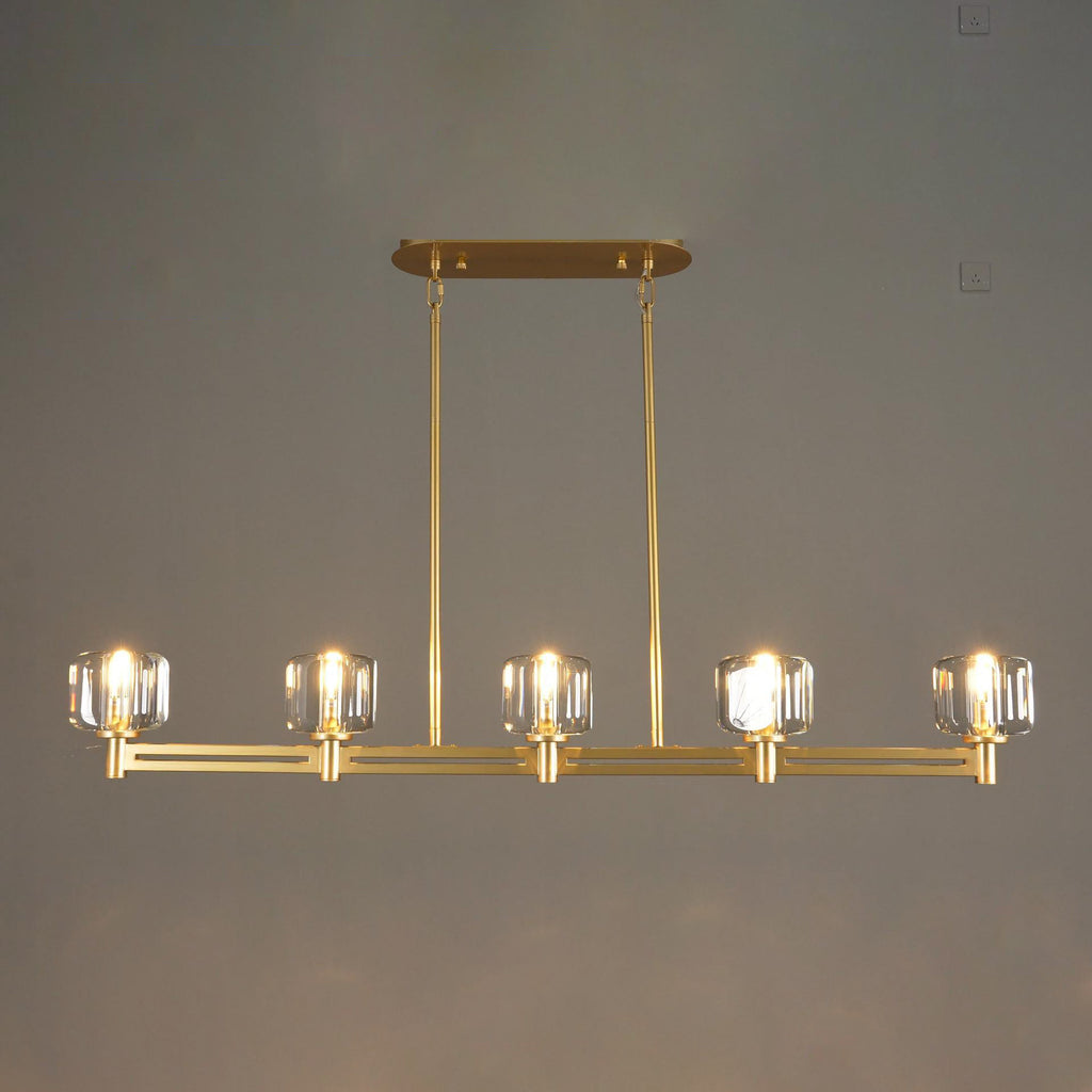 54 Inch Crystal Linear Candle Chandelier - Demaret