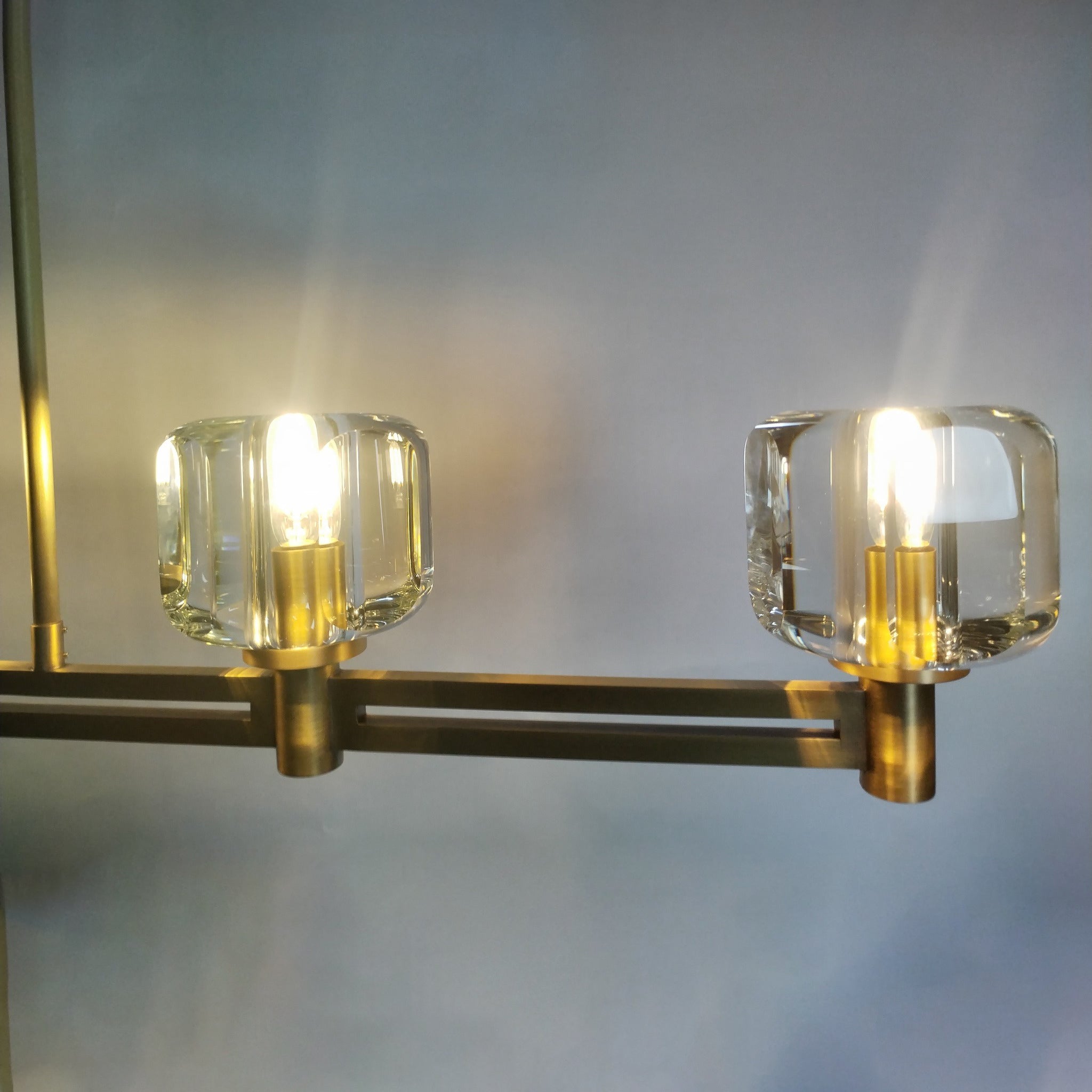 54 Inch Crystal Cube Linear Chandelier - Demaret