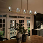 54 Inch Linear Candle Crystal Chandelier - Demaret