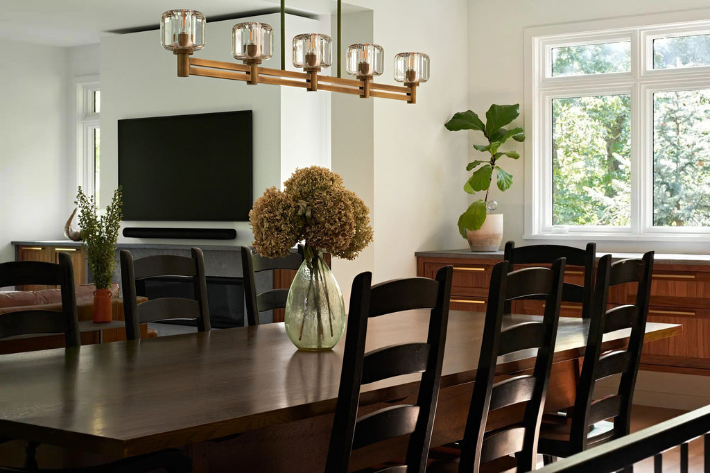 54 Inch Linear Candle Crystal Chandelier - Demaret