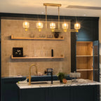 54 Inch Linear Candle Crystal Chandelier - Demaret