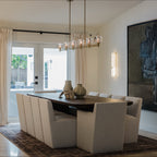 72 Inch Linear Candle Crystal Chandelier - Demaret