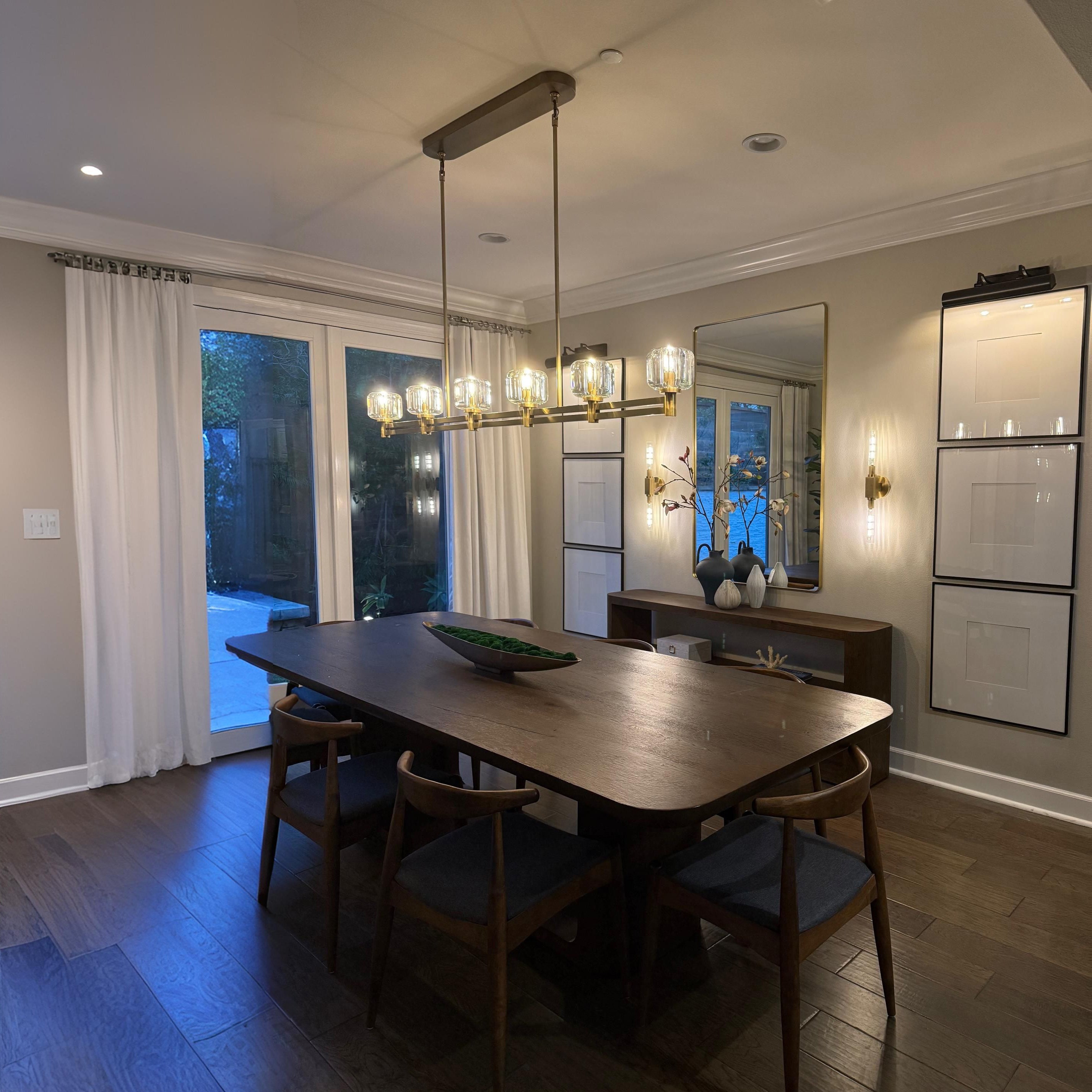 72 Inch Linear Candle Crystal Chandelier - Demaret