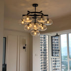 36 Inch Clear Glass Bubble Chandelier - Cabrette