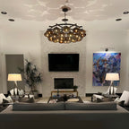 60 Inch Amber Glass Bubble Chandelier - Cabrette