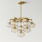 36 Inch Clear Glass Cluster Bubble Chandelier - Cabrette