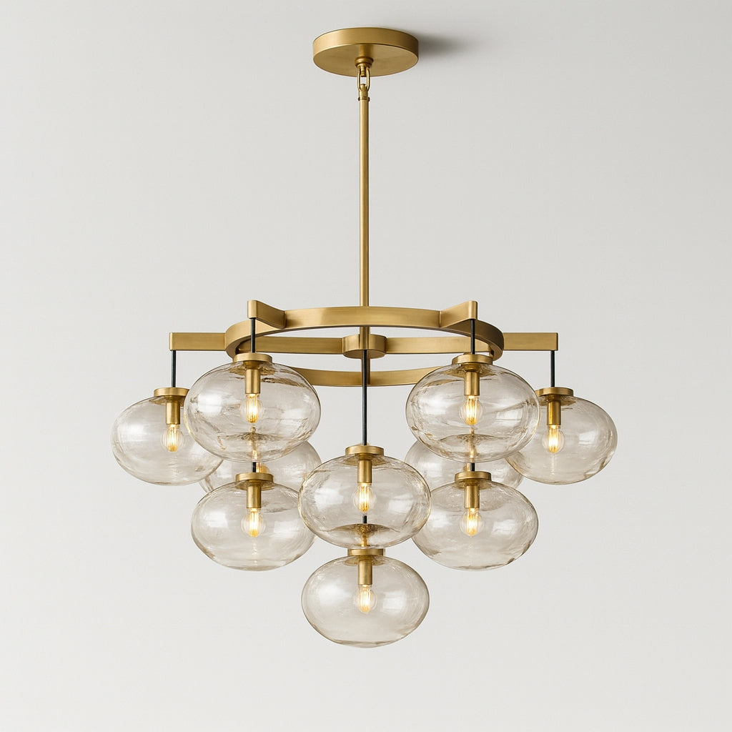36 Inch Clear Glass Cluster Bubble Chandelier - Cabrette