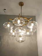36 Inch Clear Glass Cluster Bubble Chandelier - Cabrette